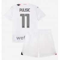 AC Milan Christian Pulisic #11 Udebane Trøje Børn 2023-24 Kortærmet (+ Korte bukser)